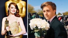 Emma Stone y Jacob Staudenmaier, el joven de Arizona que ha recreado la escena inicial de La La Land para pedirle que sea su pareja en el baile de graduación de su instituto.