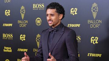 Marquinhos football player of Paris Saint Germain during the red carpet ceremony of the Ballon d'Or France Football 2019 on December 2, 2019 at Chatelet Theatre in Paris, France - Photo Antoine Massinon / A2M Sport Consulting / DPPI
02/12/2019 O