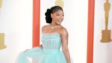 HOLLYWOOD, CALIFORNIA - MARCH 12: Halle Bailey attends the 95th Annual Academy Awards on March 12, 2023 in Hollywood, California. (Photo by Jeff Kravitz/FilmMagic)