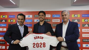 Suazo, durante el acto.