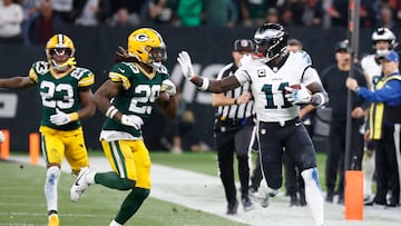 During their disappointing MNF loss to the Atlanta Falcons, Philadelphia Eagles receiver A.J. Brown missed his first game since joining the team in 2022.