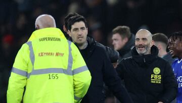 Iraola, tras el partido ante el Leicester.