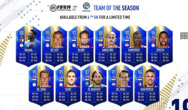 FUT 19: TOTS de la Eredivisie holandesa ya disponibles con De Jong