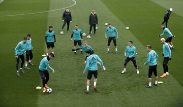 El entrenamiento del Real Madrid antes del derbi