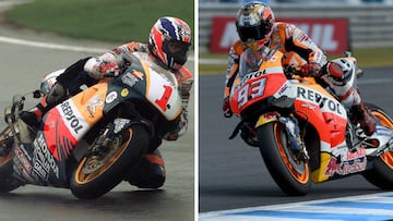 Mick Doohan y Marc M&aacute;rquez, el primer y &uacute;ltimo campe&oacute;n del Repsol Honda.