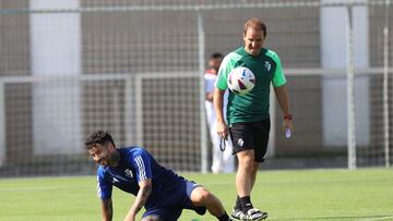 Arrasate durante un entrenamiento.