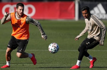 Hazard y el brasileño Rodrygo.