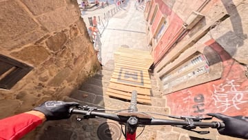 Edgar Carballo, MTB Downtown 2024 en Vigo (Galicia). En POV.