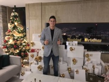 En imágenes la navidad de James, Falcao y amigos de Selección