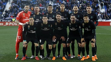 El once del Real Madrid en Legan&eacute;s.