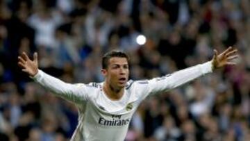 Cristiano celebra un gol contra el Levante.