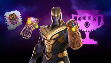 Arte oficial de Thanos en Fortnite