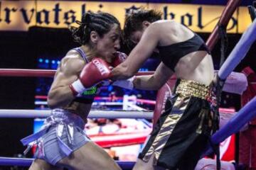 Carolina "Crespita" Rodriguez defendió su título mundial ante Tenkai Tsunami, duelo disputado en el Estadio Sokol de la ciudad de Antofagasta.