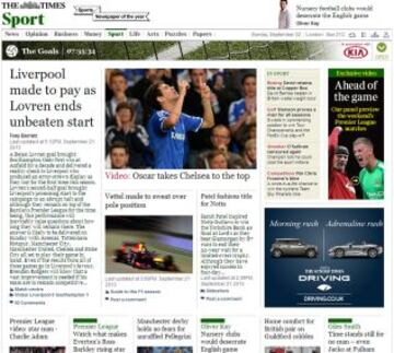 Portadas de la prensa extranjera