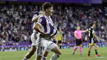 VALLADOLID, 20/08/21. PHOTOGENIC. PARTIDO DE LA LIGA SMARTBANK ENTRE EL REAL VALLADOLID Y EL REAL ZARAGOZA. GOL DE TONI VILLA
