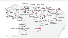 Recorrido y etapas de la Vuelta 2020.