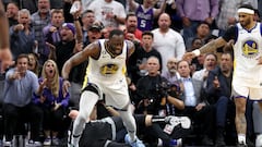 Warriors player Draymond Green says he landed on Kings player Domantas Sabonis’ chest as a result of him grabbing his ankle during Game 2 of the playoffs.