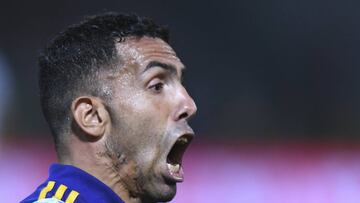 CORDOBA, ARGENTINA - FEBRUARY 02: Carlos Tevez of Boca Juniors celebrates after scoring the second goal of his team during a match between Talleres and Boca Juniors as part of Superliga 2019/20 at Mario Alberto Kempes Stadium on February 2, 2020 in Cordob
