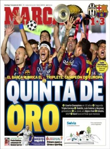 Portadas de la prensa deportiva