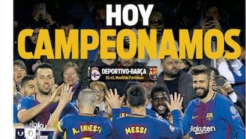 Día de alirón en la prensa de Barcelona