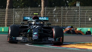 Bottas durante la clasificaci&oacute;n del GP de Emilia Roma&ntilde;a.