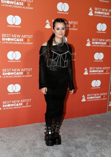 Joaquina durante la alfombra roja de los 'Best New Artist Showcase' de los Latin Grammy.
 
 
 