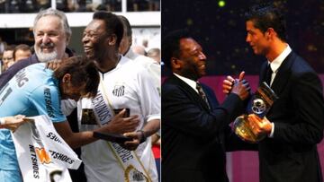 Felicitaci&oacute;n de Pel&eacute; a Neymar y Cristiano. 