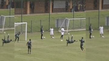 Deportivo Cali alardea de Teo por esta chilena en práctica