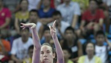 Lucía Togores durante la competición de lanzamientos en los Juegos Olímpicos de la Juventud en Nanjing (China) del pasado jueves.