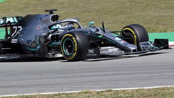 Mercedes of Valtteri Bottas during the Formula 1 Test in the Barcelona Catalunya Circuit, on 14th May 2019, in Barcelona, Spain.
