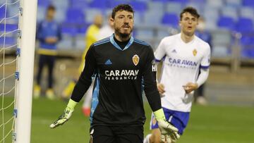 Cristian Álvarez, en el partido contra el Alcorcón.