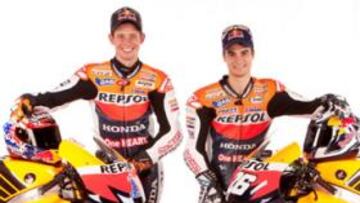 <b>'DREAM TEAM'. </b>Stoner y Pedrosa son compañeros de equipo en el Repsol Honda y rivales en la pista, porque los dos se marcan como único objetivo alcanzar el título de MotoGP.
