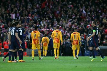 El 13 de abril de 2016 se jugó el partido de vuelta de los cuartos de final de la Champions League en el Calderón. El partido de ida acabó 2-1 para el Barcelona. En Madrid, el Atlético ganó con dos goles de Griezmann, el Atlético pasó a las semifinales de la Champions.