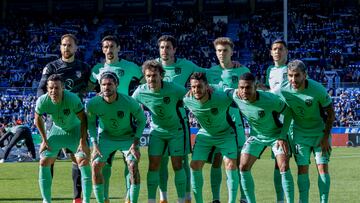 El once del Atlético que se enfrentó al Alavés.