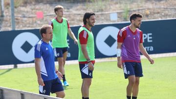 Arrasate durante un entrenamiento.