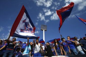 Hinchas de Universidad de Chile en un nuevo Superclásico. 