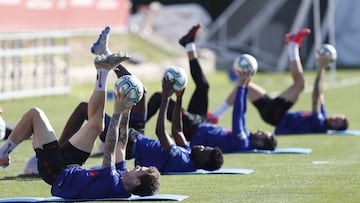 Simeone aumenta la intensidad en el entrenamiento