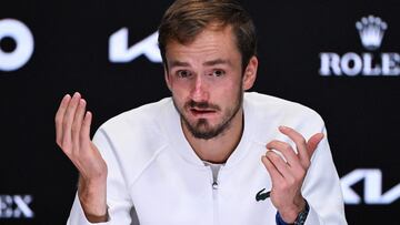 Daniil Medvedev, en la rueda de prensa posterior a la final del Open de Australia 2024.