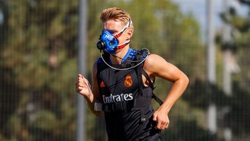 Odegaard, en esta pretemporada en Valdebebas.