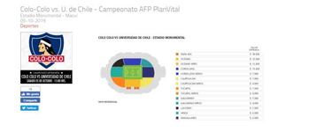 Colo Colo anuncia venta de entradas para el Superclásico: fechas y precios