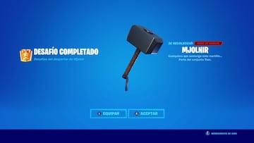 La recompensa por completar estos desafíos es el pico Mjolnir