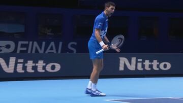 ¡Asusta! El ensordecedor grito de Djokovic para quejarse ante Thiem