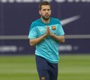 Jordi Alba sigue al margen y Piqué trabajó en el gimnasio