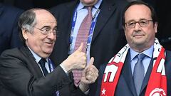 Noel Le Graet con el presidente Francois Hollande.