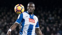 Diop durante un partido del Espanyol.