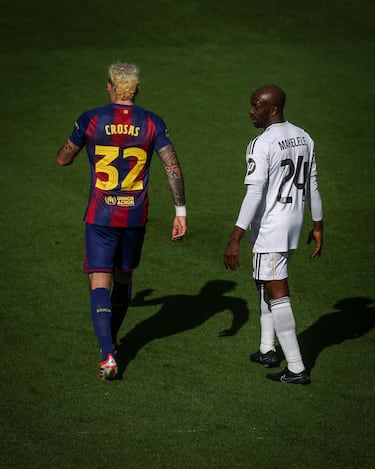 Marc Crosas y Claude Makélélé.