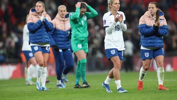 Inglaterra durante el último partido.