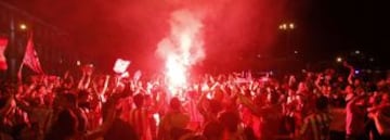 La celebración en la plaza de Neptuno