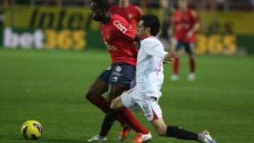 Lamah durante un partido ante el Sevilla.