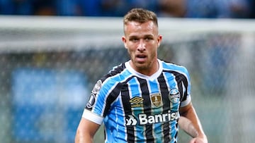El centrocampista brasileño fichado por el Barcelona, Arthur Melo, con el Gremio.